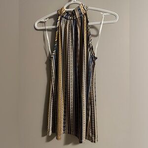 Halter top with geometric print